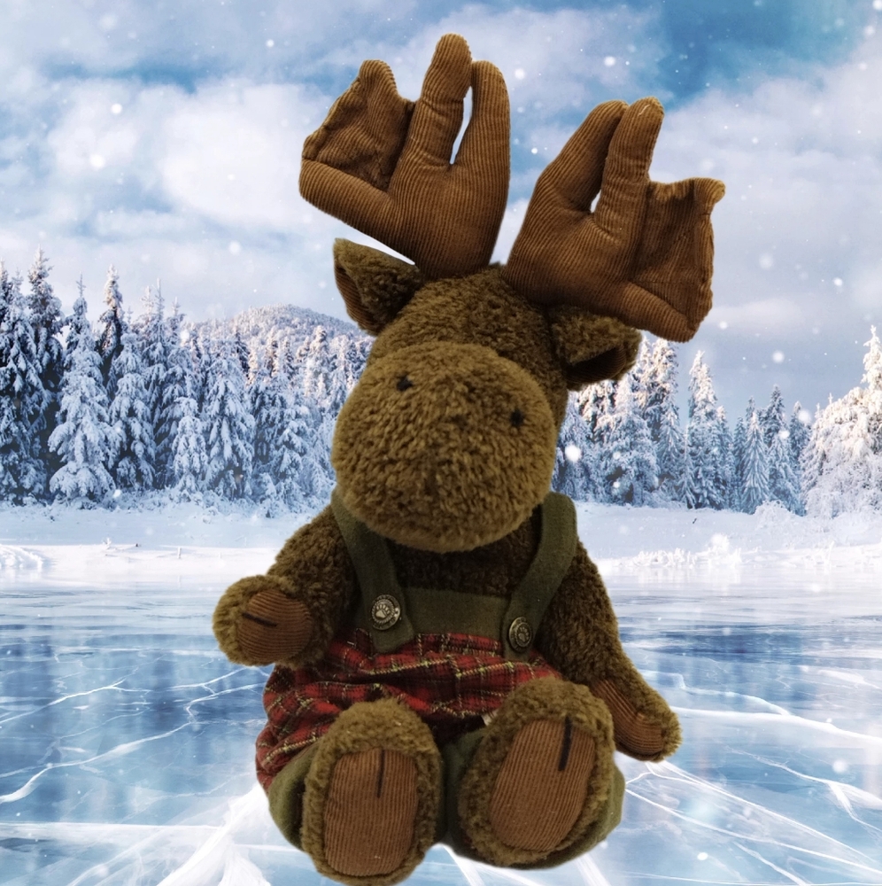 Rustic Plush Moose - Picture 1 of 5